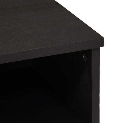 TV-kast met lade Zwart 100 x 33 x 46 cm Massief Mango Hout