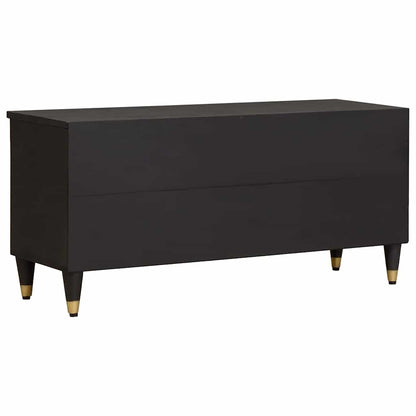TV-kast met lade Zwart 100 x 33 x 46 cm Massief Mango Hout