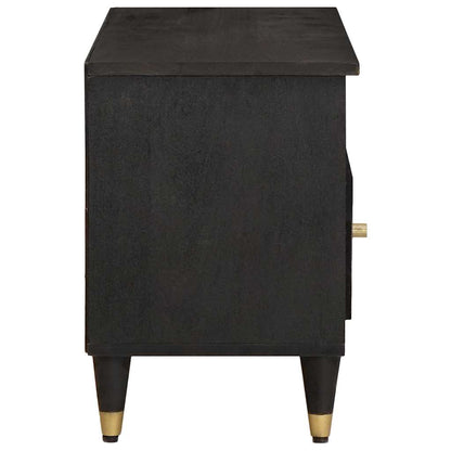 TV-kast met lade Zwart 100 x 33 x 46 cm Massief Mango Hout