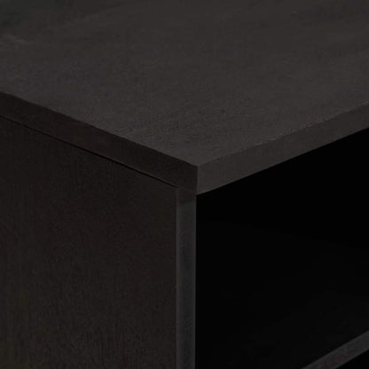TV-kast met lade Zwart 80 x 33 x 46 cm Massief Mango Hout