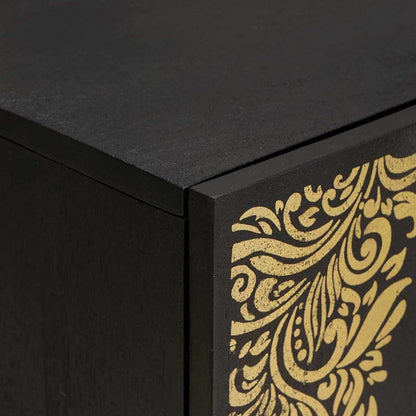 Wastafelkast Zwart 62 x 33 x 58 cm Massief Mango Hout