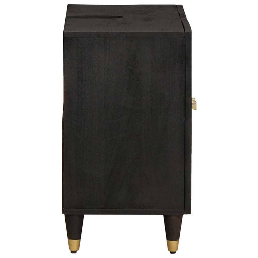 Wastafelkast Zwart 62 x 33 x 58 cm Massief Mango Hout