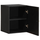 Wandkast massief mangohout 38x33x48 cm zwart