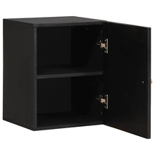 Wandkast met opslag Zwart 38 x 33 x 48 cm Massief Mango Hout