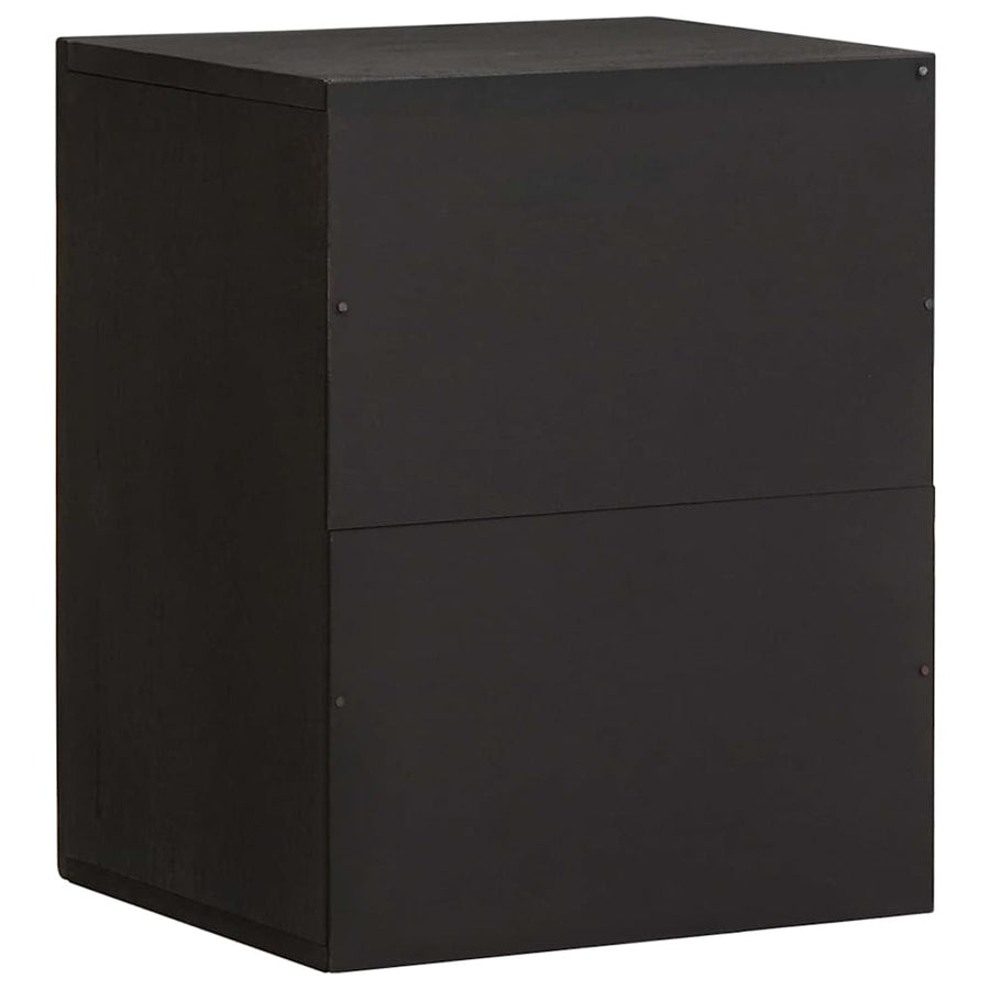 Wandkast met opslag Zwart 38 x 33 x 48 cm Massief Mango Hout