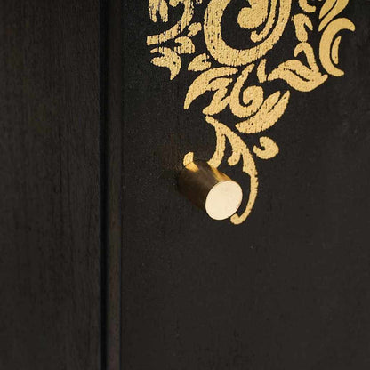 Badkamerkast Zwart 38 x 33 x 58 cm Massief Mango Hout