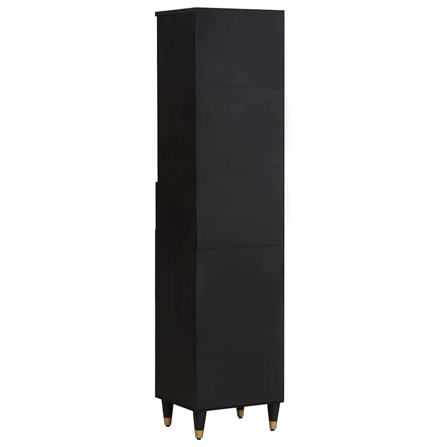 Dressoir met lade Zwart 38 x 33 x 160 cm Massief Mango Hout
