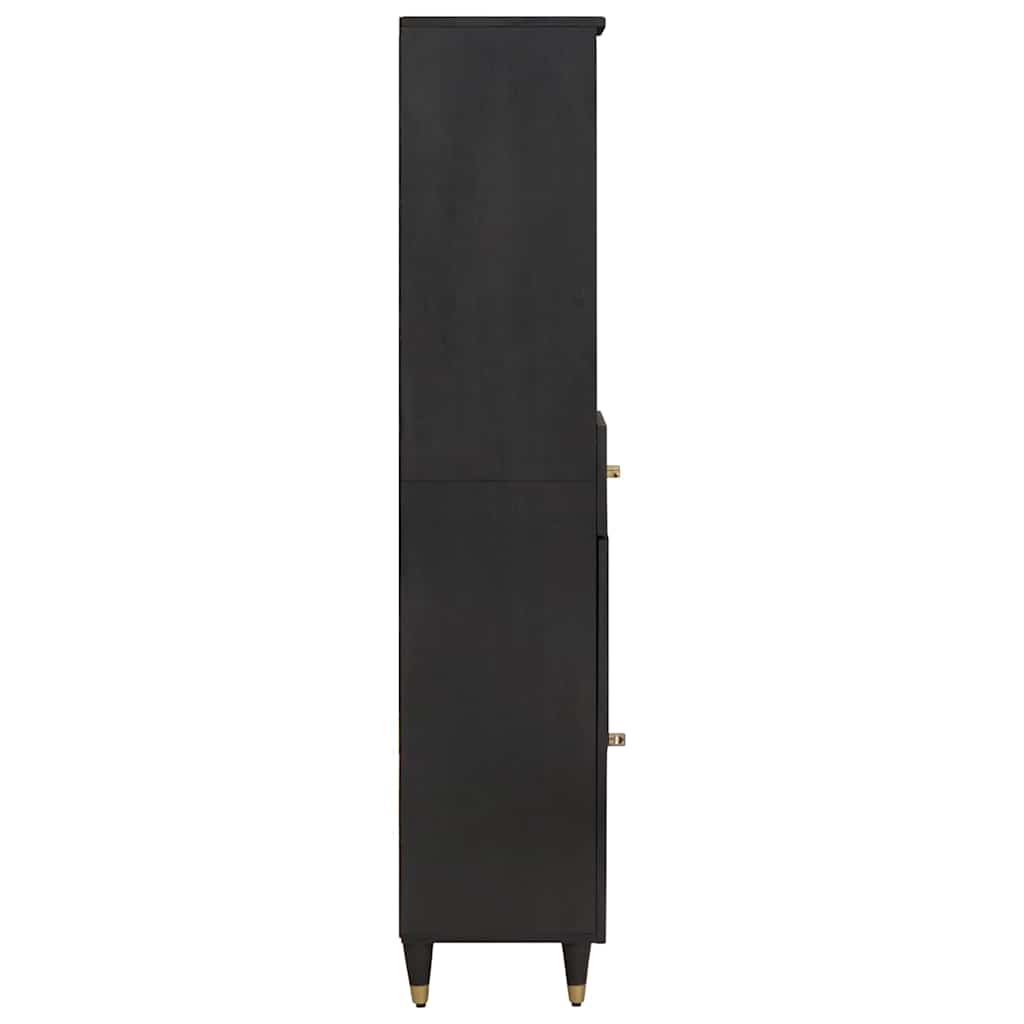 Dressoir met lade Zwart 38 x 33 x 160 cm Massief Mango Hout