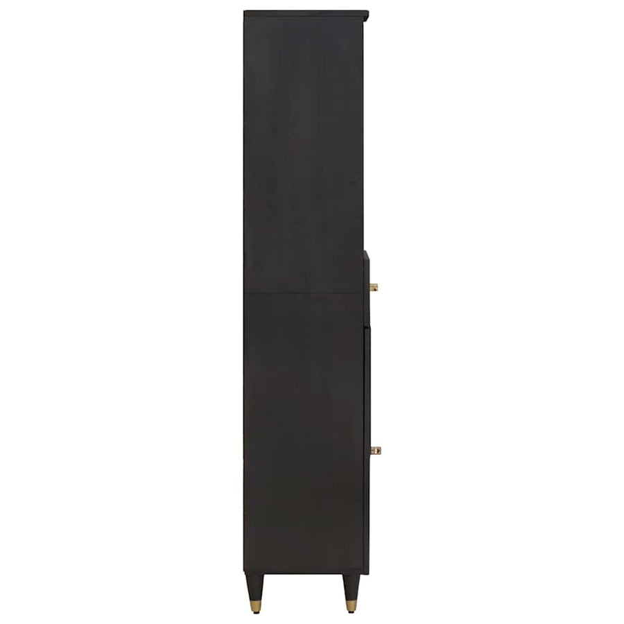 Dressoir met lade Zwart 38 x 33 x 160 cm Massief Mango Hout