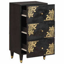 Dressoir met lade Zwart 40 x 33 x 75 cm Massief Mango Hout