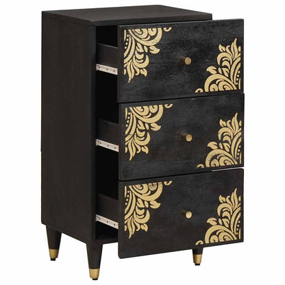 Dressoir met lade Zwart 40 x 33 x 75 cm Massief Mango Hout