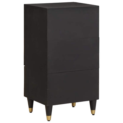 Dressoir met lade Zwart 40 x 33 x 75 cm Massief Mango Hout