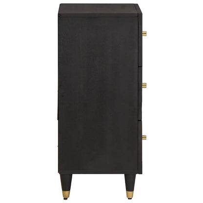 Dressoir met lade Zwart 40 x 33 x 75 cm Massief Mango Hout