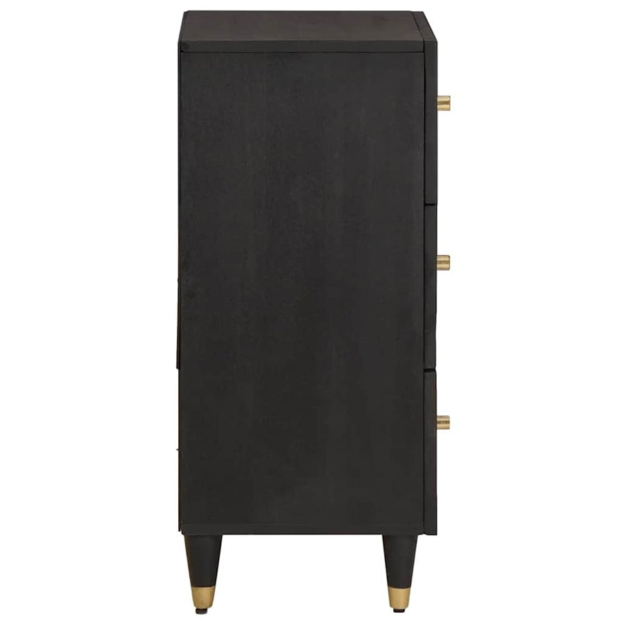 Dressoir met lade Zwart 40 x 33 x 75 cm Massief Mango Hout