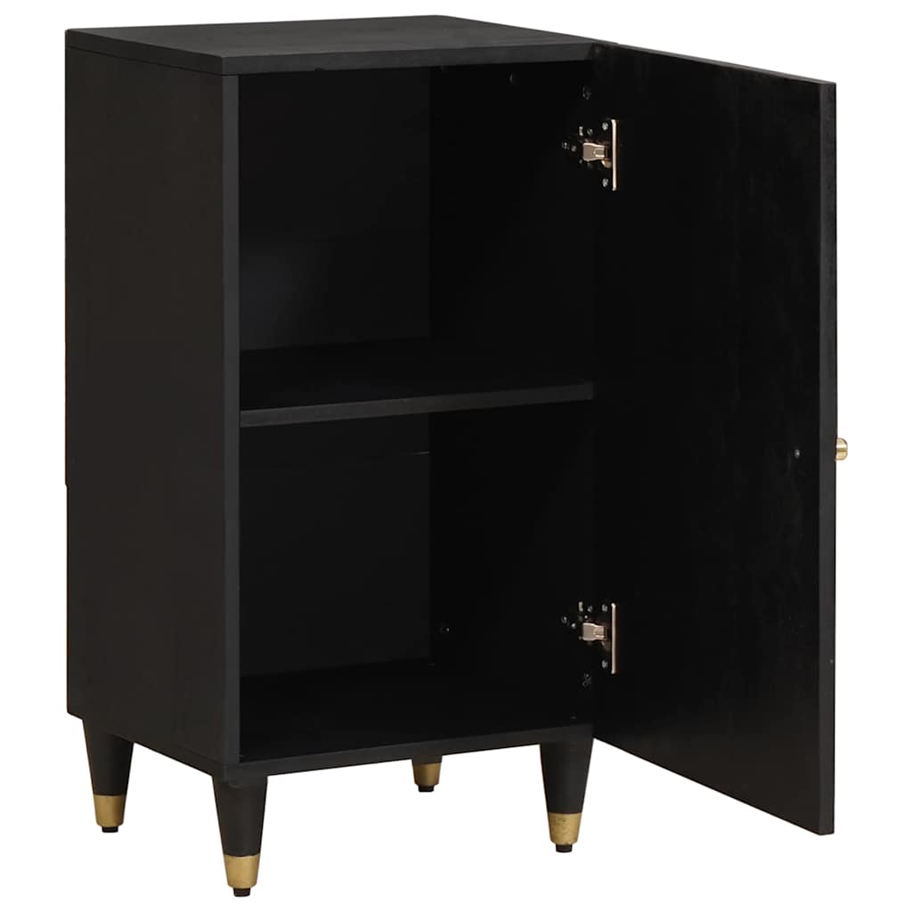 Dressoir met plank Zwart 40 x 33 x 75 cm Massief Mango Hout