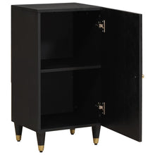 Dressoir met plank Zwart 40 x 33 x 75 cm Massief Mango Hout