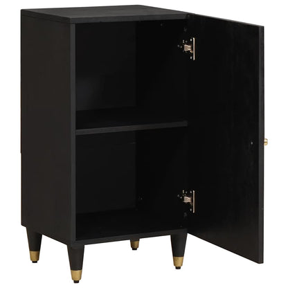 Dressoir met plank Zwart 40 x 33 x 75 cm Massief Mango Hout