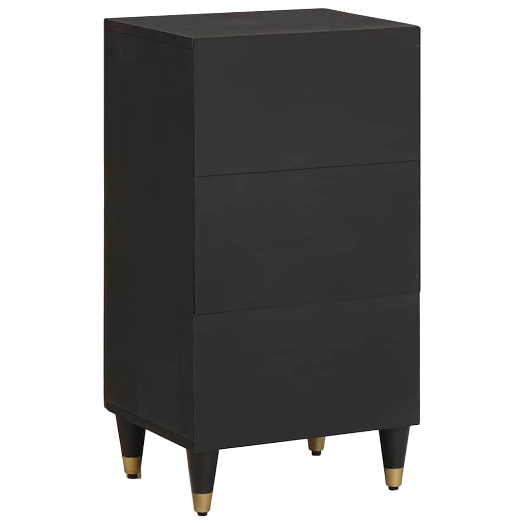 Dressoir met plank Zwart 40 x 33 x 75 cm Massief Mango Hout