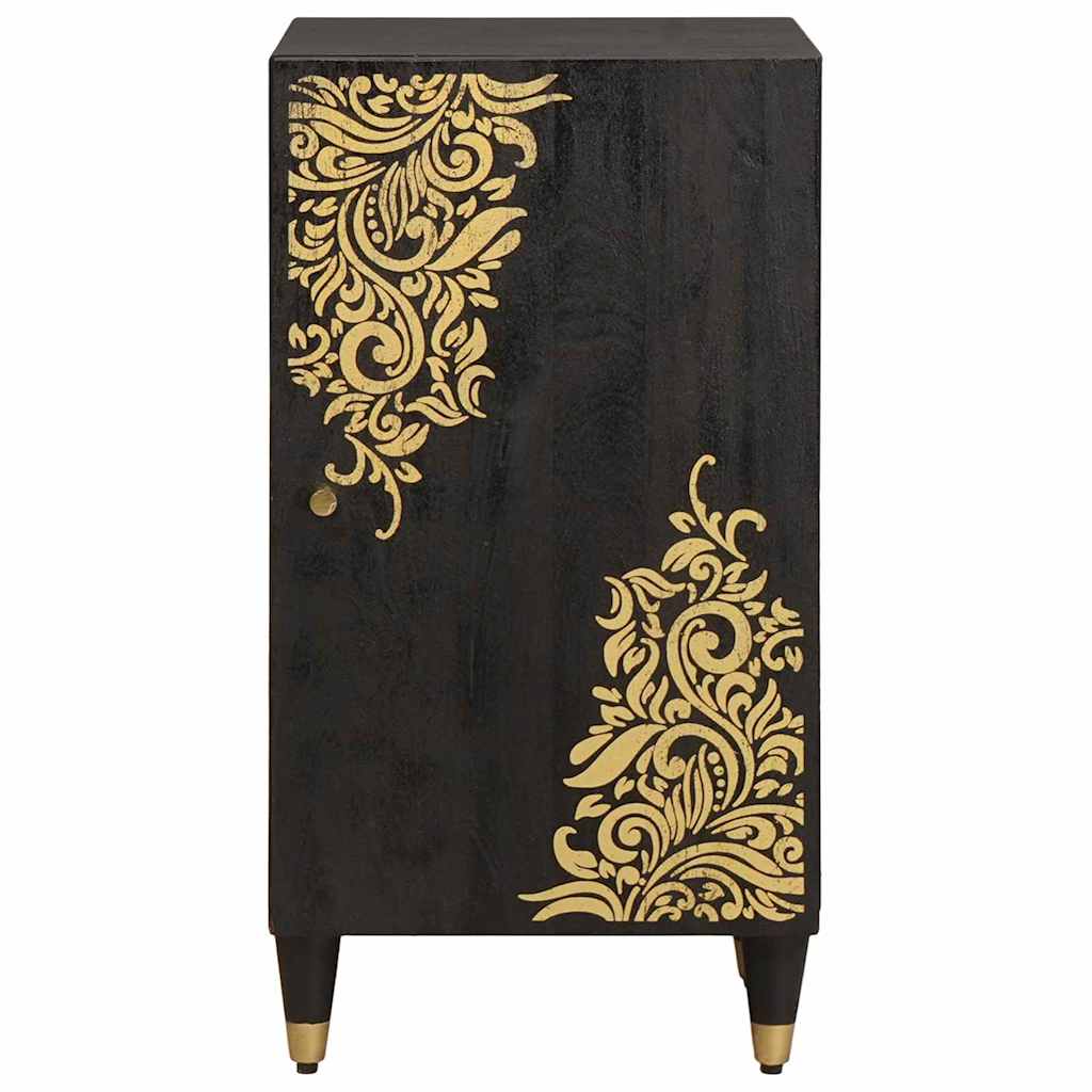 Dressoir met plank Zwart 40 x 33 x 75 cm Massief Mango Hout