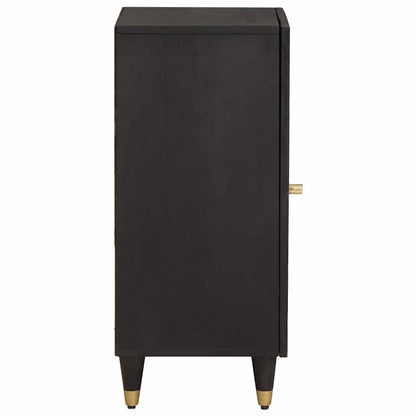 Dressoir met plank Zwart 40 x 33 x 75 cm Massief Mango Hout