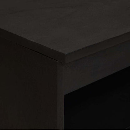 Dressoir met plank Zwart 60 x 33 x 75 cm Massief Mango Hout