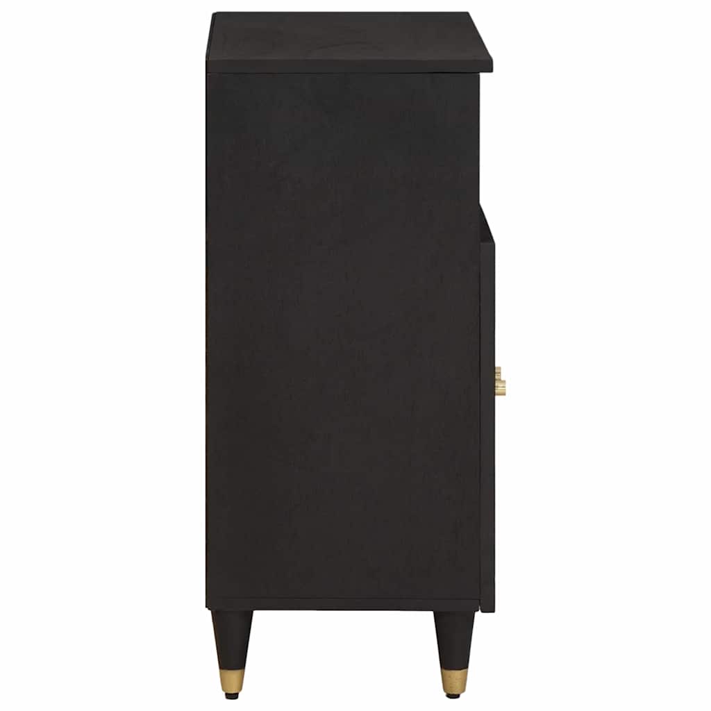 Dressoir met plank Zwart 60 x 33 x 75 cm Massief Mango Hout