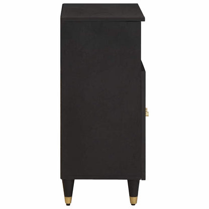 Dressoir met plank Zwart 60 x 33 x 75 cm Massief Mango Hout