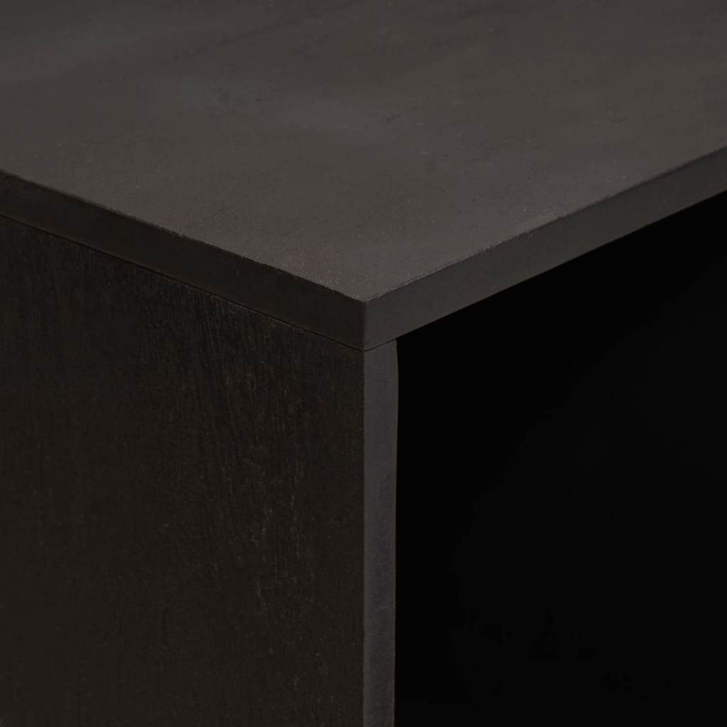Dressoir met plank Zwart 80 x 33 x 75 cm Massief Mango Hout