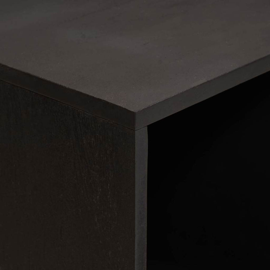 Dressoir met plank Zwart 80 x 33 x 75 cm Massief Mango Hout