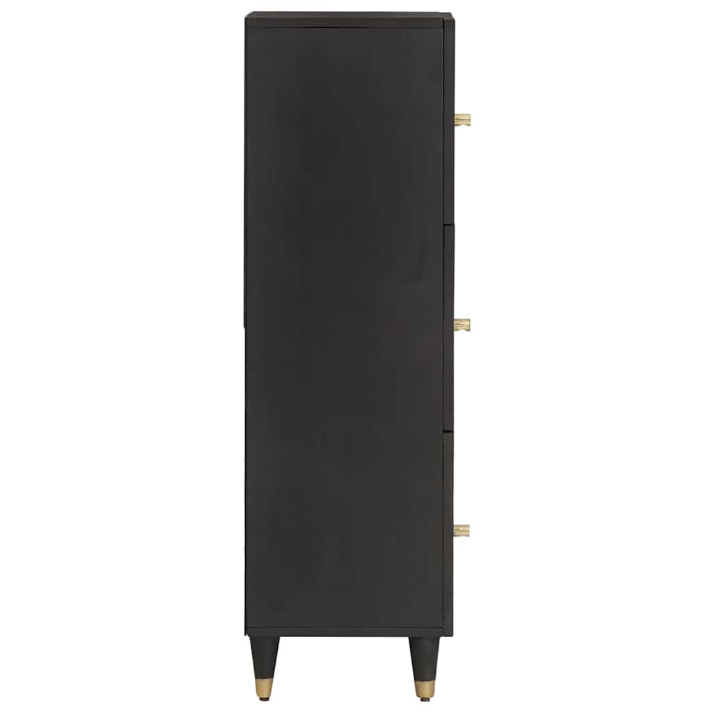 Hoge kast met plank Zwart 40 x 33 x 110 cm Massief Mango Hout