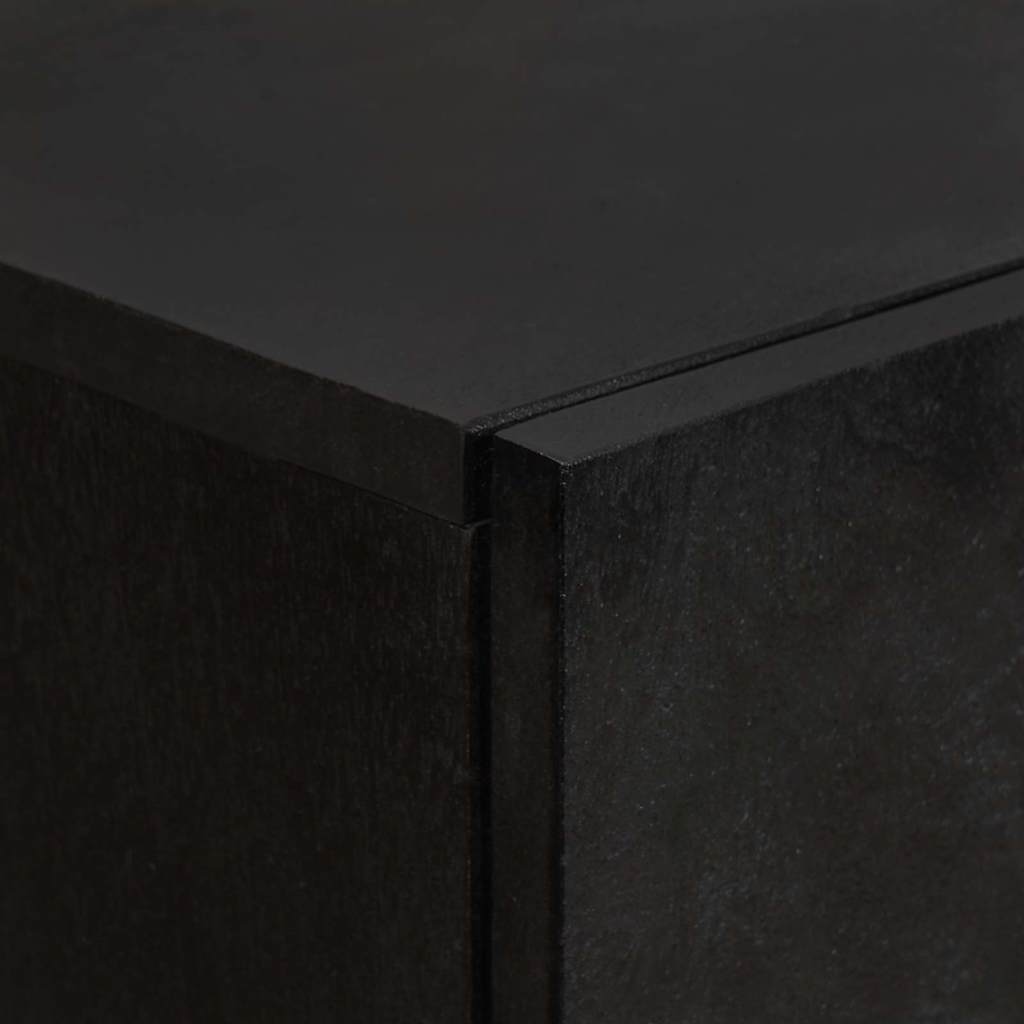 Hoge kast met lade Zwart 60 x 33 x 100 cm Massief Mango Hout