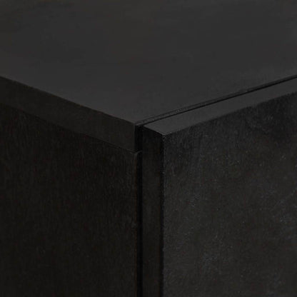 Hoge kast met lade Zwart 60 x 33 x 100 cm Massief Mango Hout