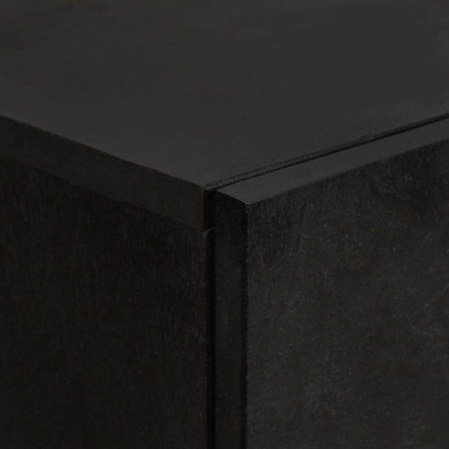 Hoge kast met lade Zwart 60 x 33 x 100 cm Massief Mango Hout