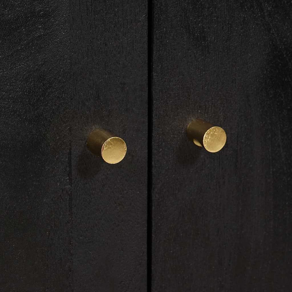 Hoge kast met lade Zwart 60 x 33 x 100 cm Massief Mango Hout