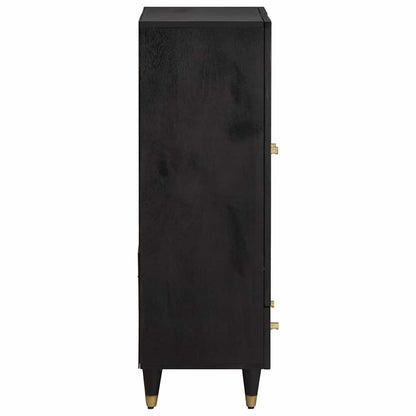 Hoge kast met lade Zwart 60 x 33 x 100 cm Massief Mango Hout