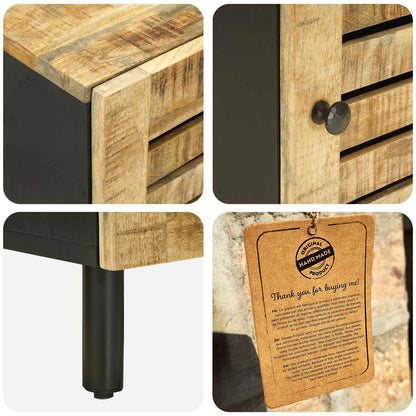 Nachtkastje Naturel 40 x 33 x 46 cm Massief Mango Hout