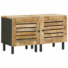 Nachtkastje 2 st Naturel 40 x 33 x 46 cm Massief Mango Hout