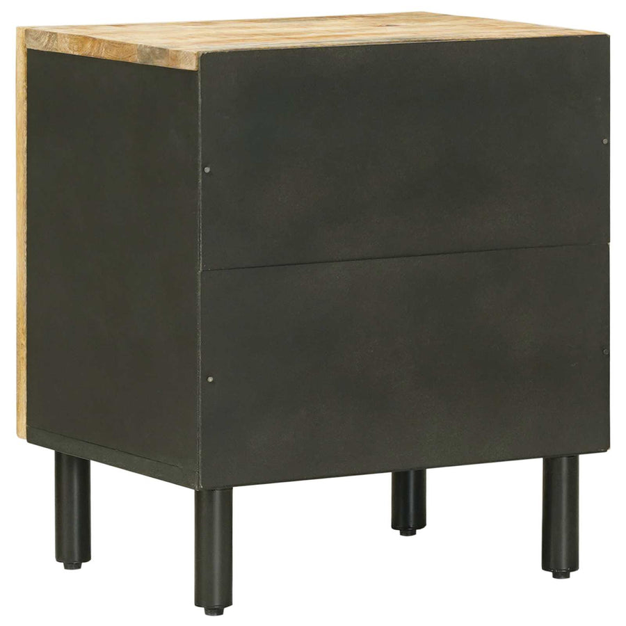 Nachtkastje 2 st Naturel 40 x 33 x 46 cm Massief Mango Hout