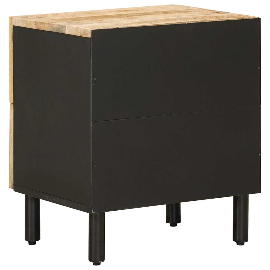 Nachtkastje 2 st Naturel 40 x 33 x 46 cm Massief Mango Hout