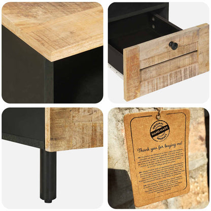 Opslagkasten Naturel 70 x 33 x 46 cm Massief Mango Hout