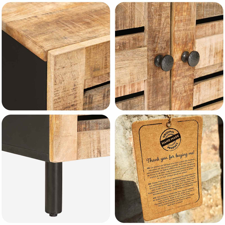 Opslagkasten 60 x 33 x 75 cm Massief Mango Hout Naturel