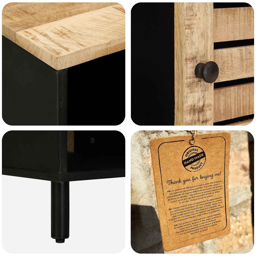 Salontafel Naturel 80 x 50 x 40 cm Massief Mango Hout