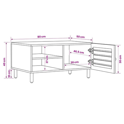 Salontafel Naturel 80 x 50 x 40 cm Massief Mango Hout