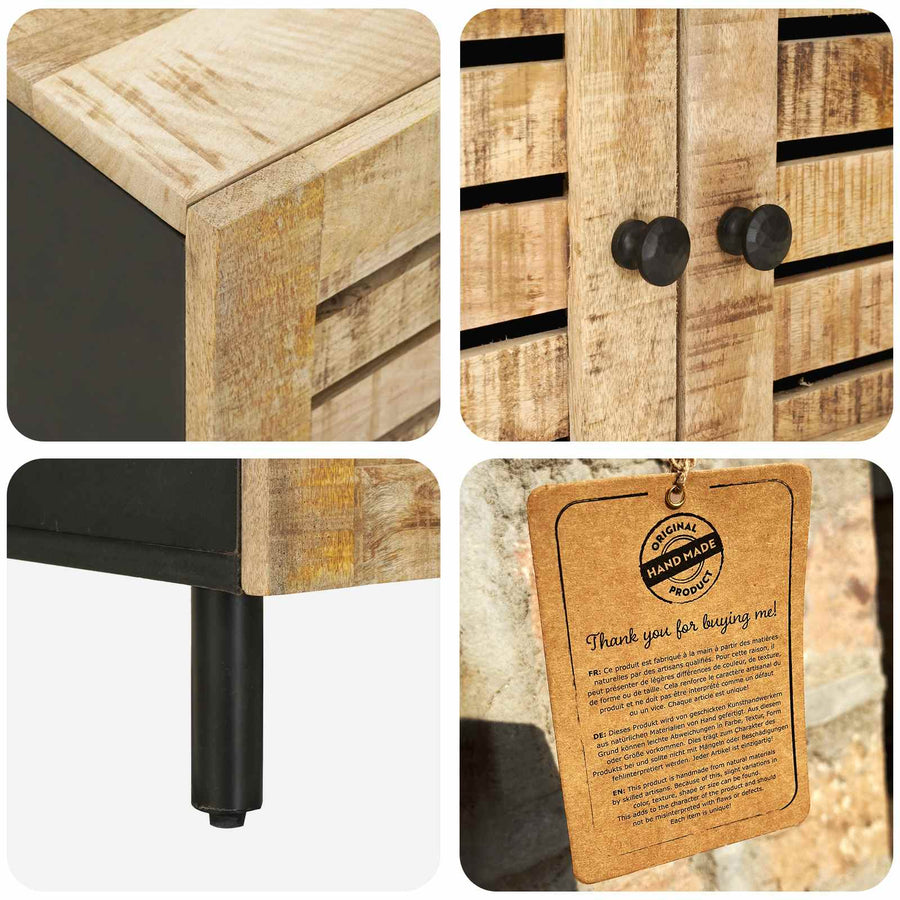 Salontafel Naturel 80 x 50 x 40 cm Massief Mango Hout