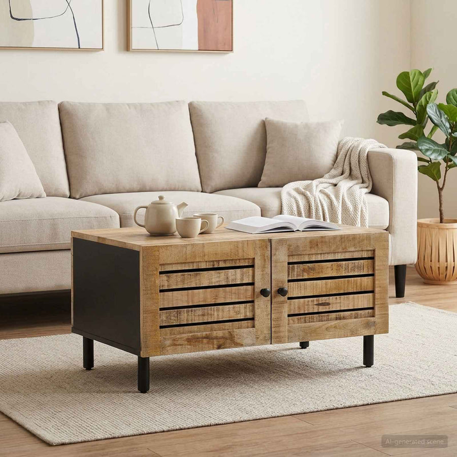 Salontafel Naturel 80 x 50 x 40 cm Massief Mango Hout