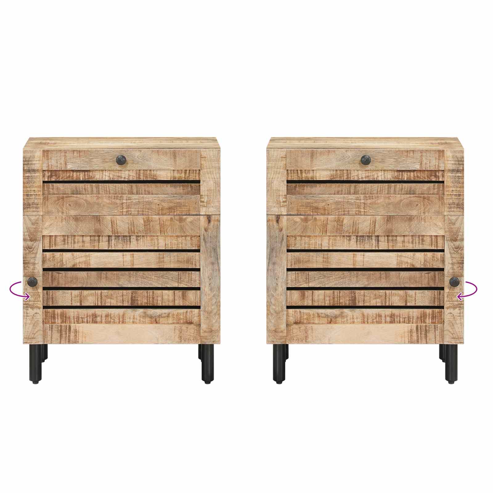 Nachtkastje Naturel 50 x 33 x 60 cm Massief Mango Hout
