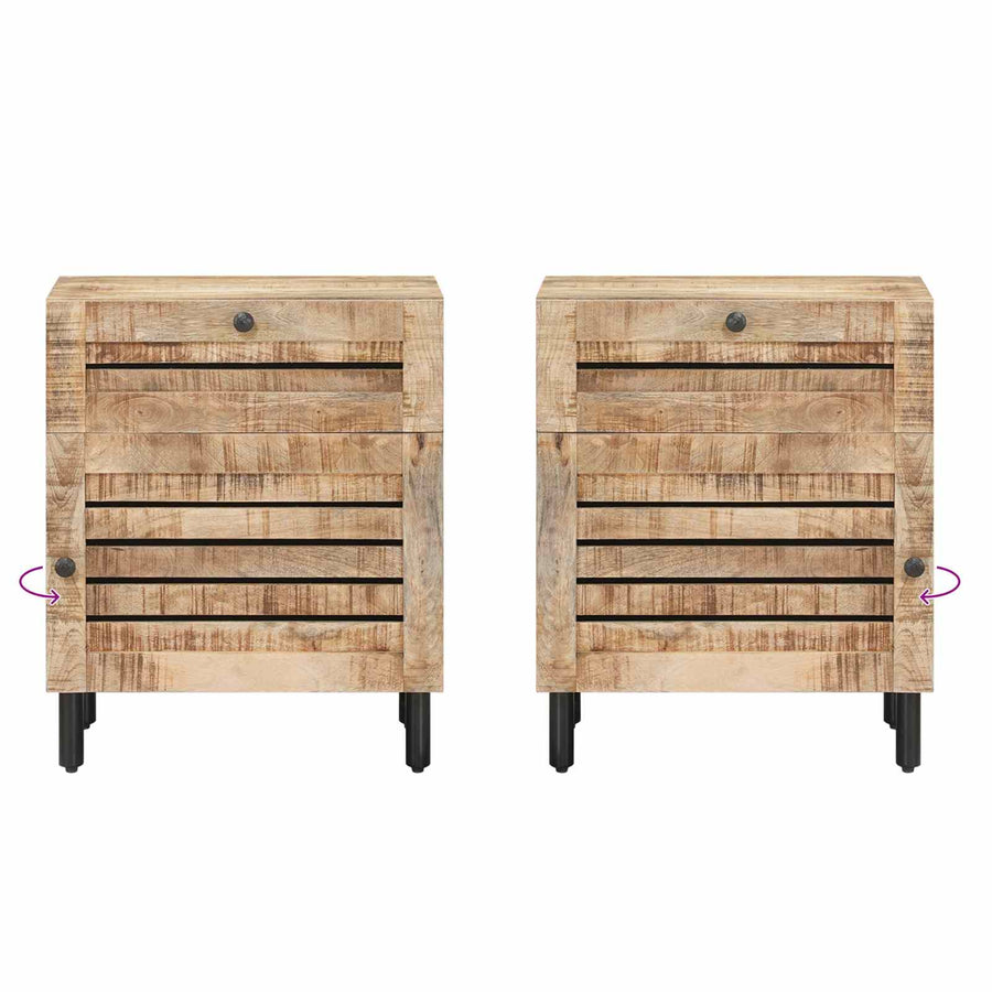Nachtkastje Naturel 50 x 33 x 60 cm Massief Mango Hout