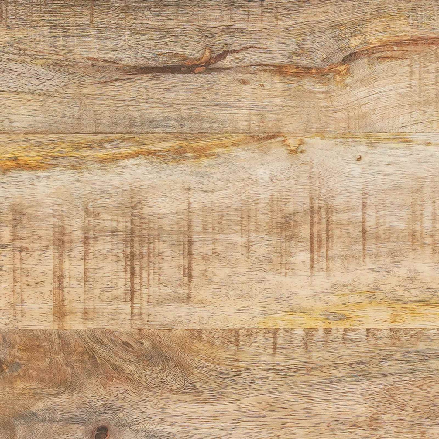 Nachtkastje Bruin en zwart 50 x 33 x 60 cm Massief Mango Hout