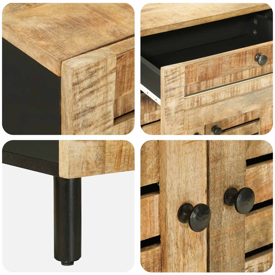 Nachtkastje Naturel 50 x 33 x 60 cm Massief Mango Hout