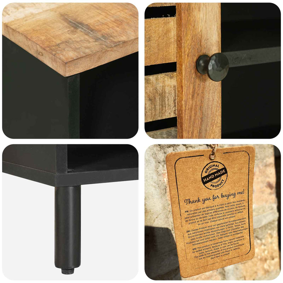 Opslagkasten Naturel 80 x 33 x 46 cm Massief Mango Hout